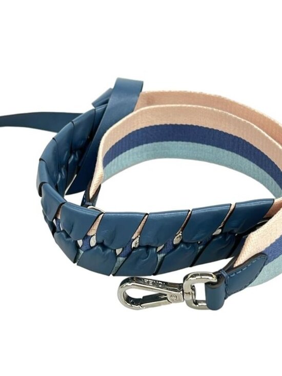 Fendi Handbags - Fendi Shoulder Strap Navy Light Blue Pink Leather